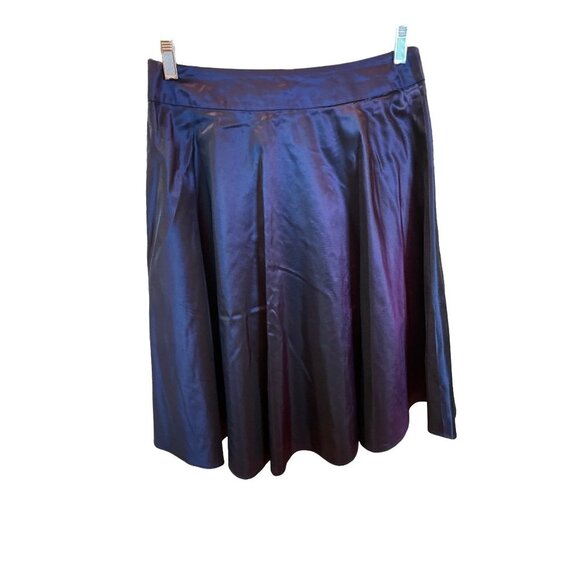 Banana Republic NWT Iridescent Purple A-Line Skirt Sz 4 - Picture 2 of 9
